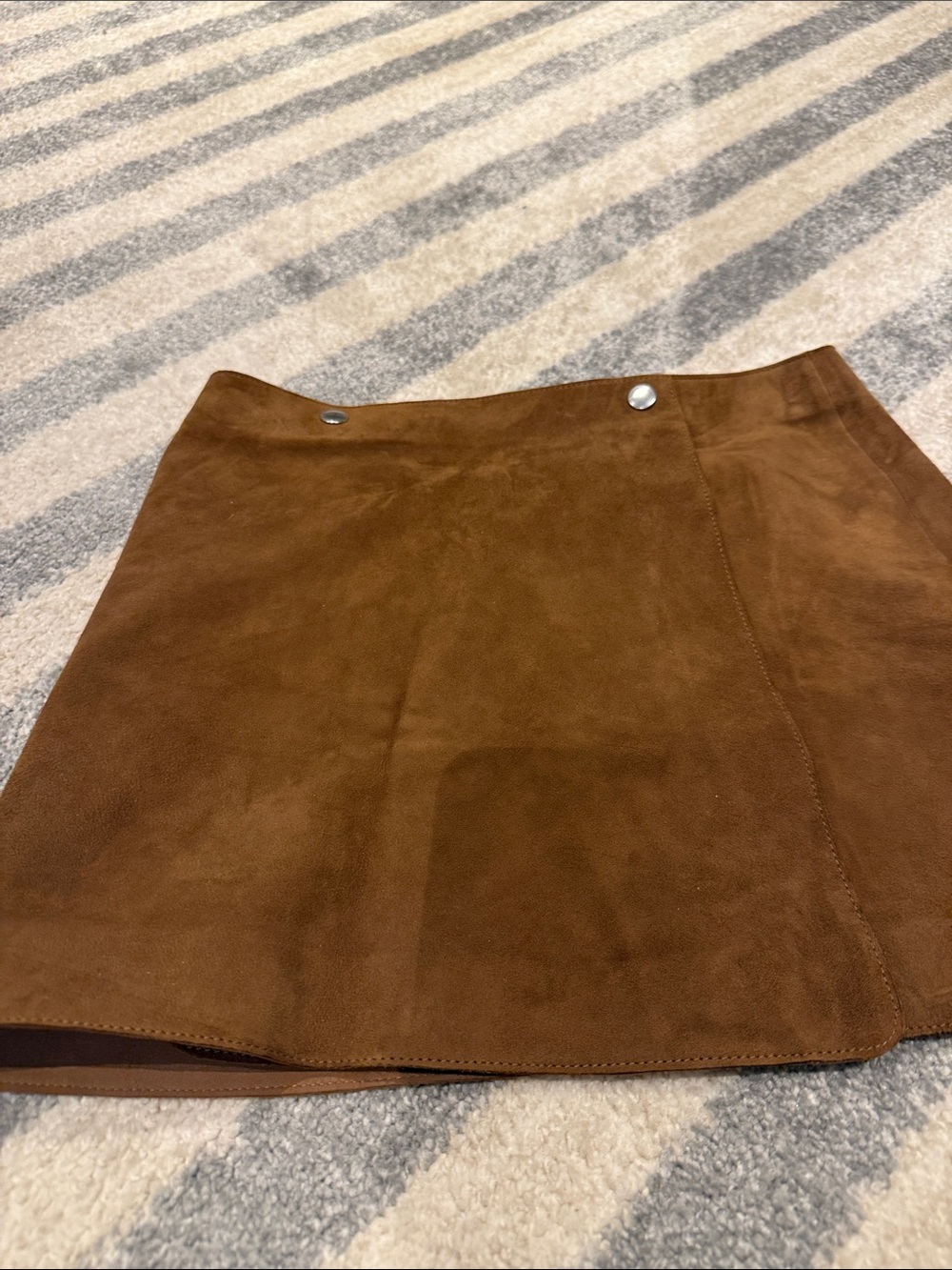 Theory Brown Suede Mini Skirt
